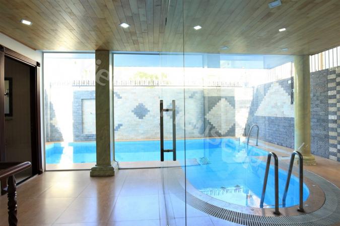 Nice pool and good furniture at while villa in Thao Dien, District 2.