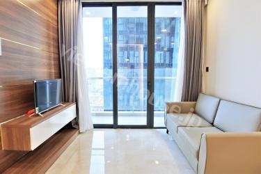 Striking Vinhomes condominium with white and wooden color