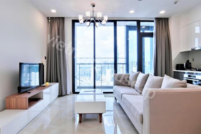 Open plan lounge room beholding Landmark 81