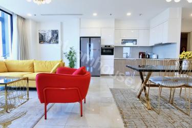 Panoramic view of Saigon river and Landmark 81