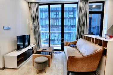 Impeccable designer apartment presenting modern floorplan