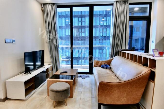 Impeccable designer apartment presenting modern floorplan