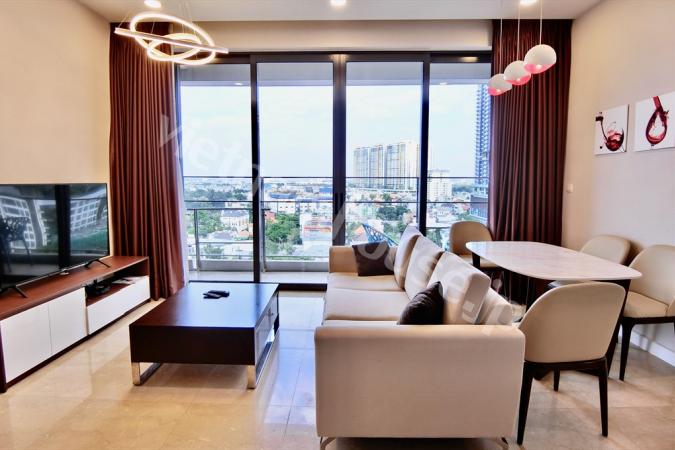 Overlooking Thao Dien's luminous cityscape and beyond