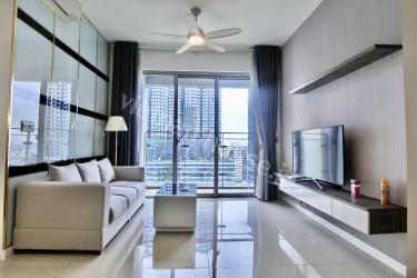 Light gray 2-bedroom apartment with spacious living area