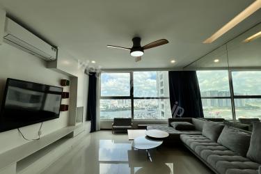 Bright and airy 3-bedroom apartment with soft wooden touches at Thao Dien Pearl