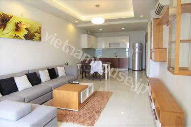 Two-bedroom apartment with wooden floor in Thao Dien Pearl