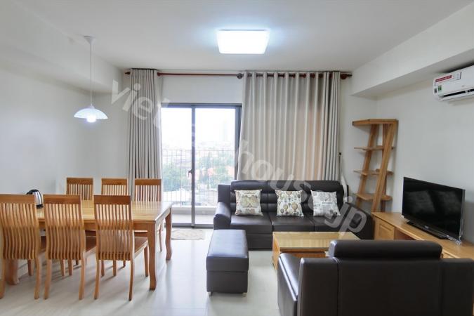 Pleasant wooden furniture of famous Masteri apartment