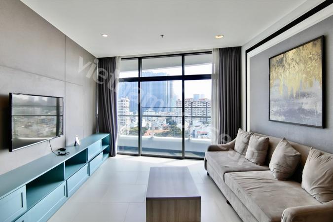 ターコイズブルーが映える1ベッドルーム