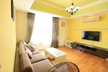 Big balcony with city view in The Manor Binh Thanh.