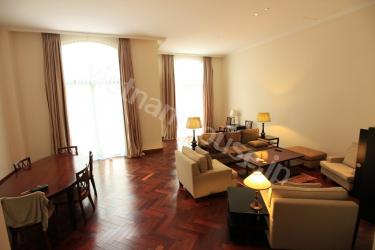 Luxury apartments surrounded by lush green landscape, District 1.