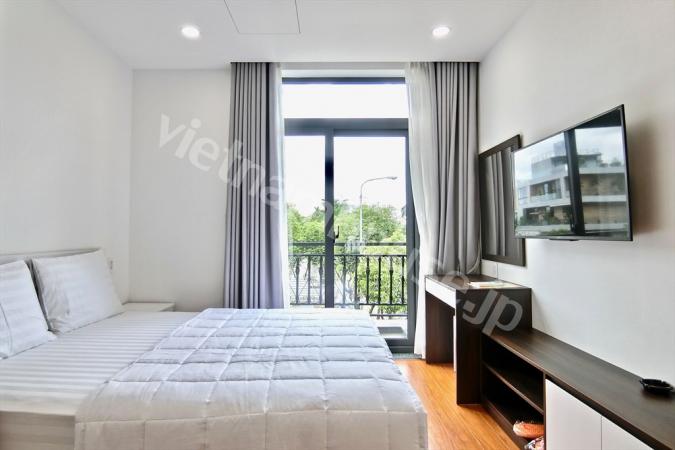 Studio apartment with washing machine inside