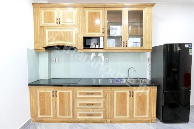 Equipped washing machine in bathroom for tenants