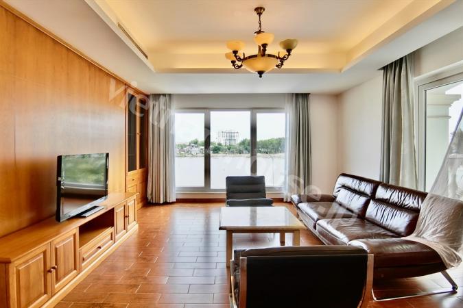 Serviced apartment inside secured compound of District 2