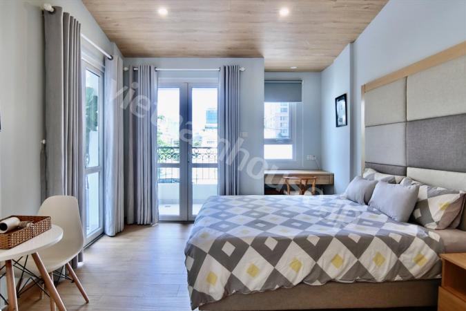 Two balconies for a corner apartment