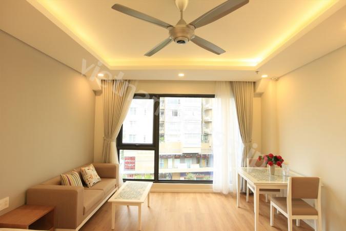 Relax in nice bathtub at serviced apartment, Binh Thanh District.