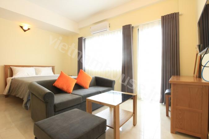 Airy balcony with great view at apartment in Binh Thanh District.