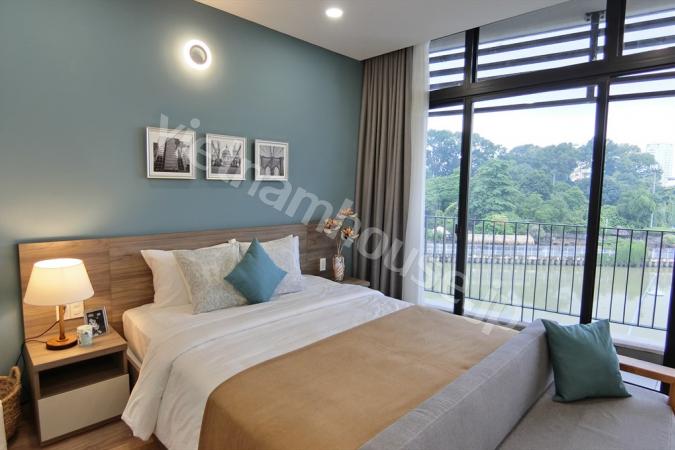 Mellow river flowing beside Apartment at Binh Thanh dist.