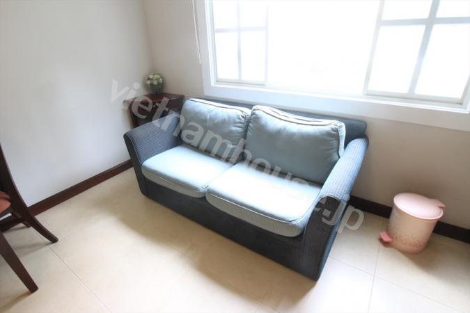 Serviced apartment with large window and natural light