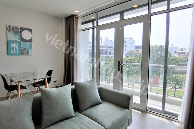 Nhieu Loc Canal view from the balcony of apartment District Phu Nhuan