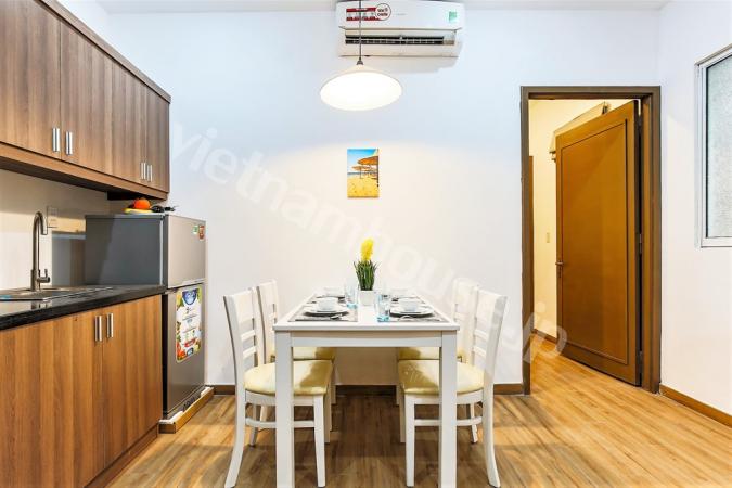 Sleek and sophisticated furniture inside District-1 apartment